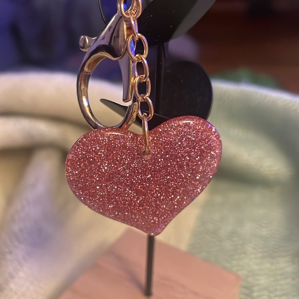 Sparkle Heart Key Ring